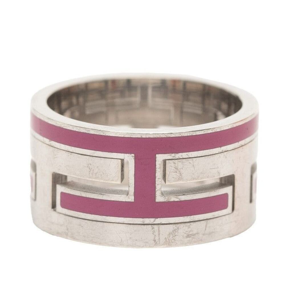 Hermes Move H Ring #49 Sterling Silver 925